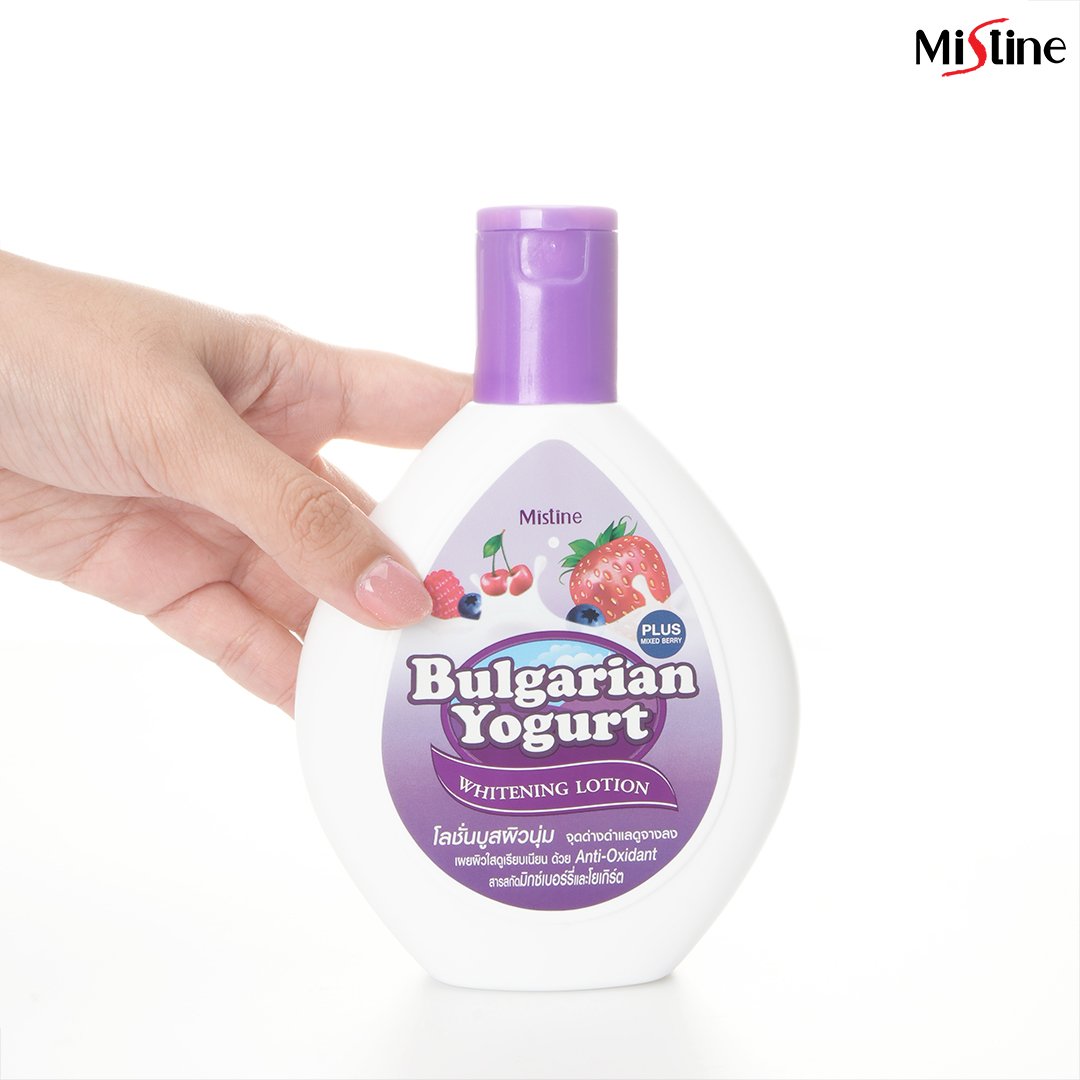 Mistine Bulgarian Yogurt Plus Mixed Berry Whitening Body Lotion Smooth Youthful Skin Thai Cosmetic Product