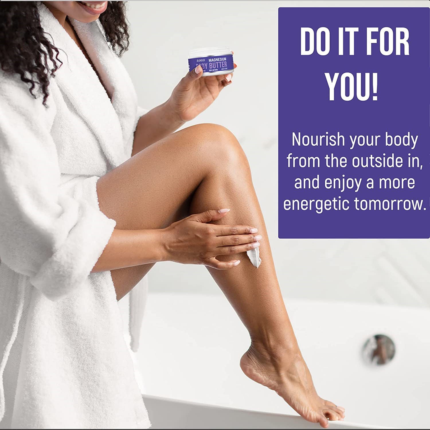 Private Label Natural Better Sleeping Boost Cellular Mg Men Women Magnesium Body Butter Lotion For Sleep Legs Muscles Feet