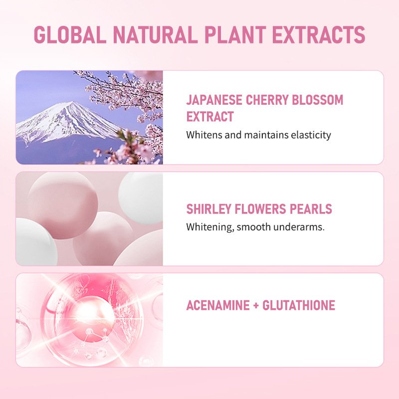 Lexenic Sakura Gluta Brightening Booster Cream, Cosros Underarm Whitening Cream, 50x Brightening Booster Sakura Pearl Capsules