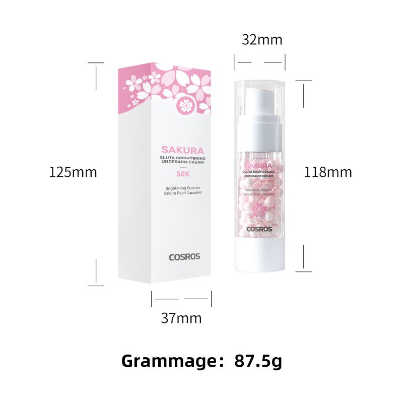 Lexenic Sakura Gluta Brightening Booster Cream, Cosros Underarm Whitening Cream, 50x Brightening Booster Sakura Pearl Capsules