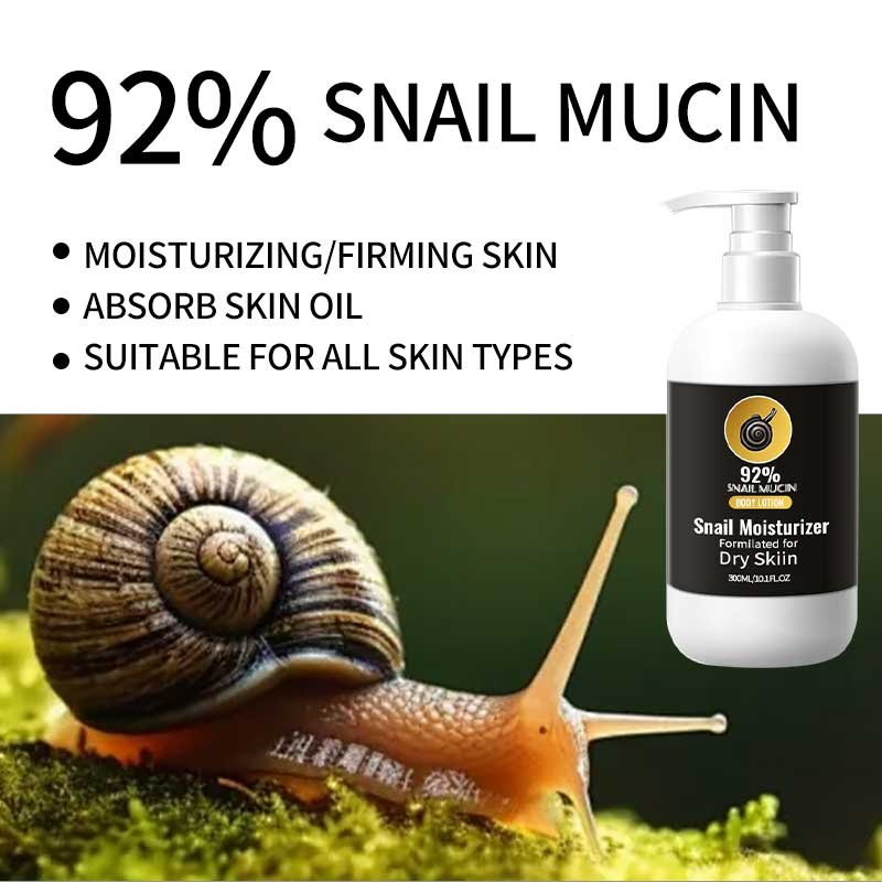 High concentration snail mucus body Cream 300ml rich in hyaluronic acid, almond oil for dry skin deeply nourishing Body Lotion