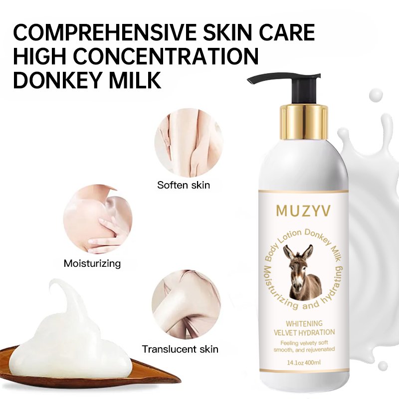 Custom Body Lotion Body Cream Donkey Milk Hydrating Whitening Body Lotion