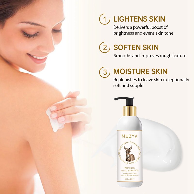 Custom Body Lotion Body Cream Donkey Milk Hydrating Whitening Body Lotion