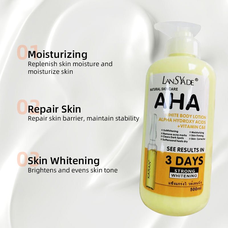 Wholesale Whitening Body Lotion Lightening Hydrating Body Milk AHA Vitamin C Body Lotion
