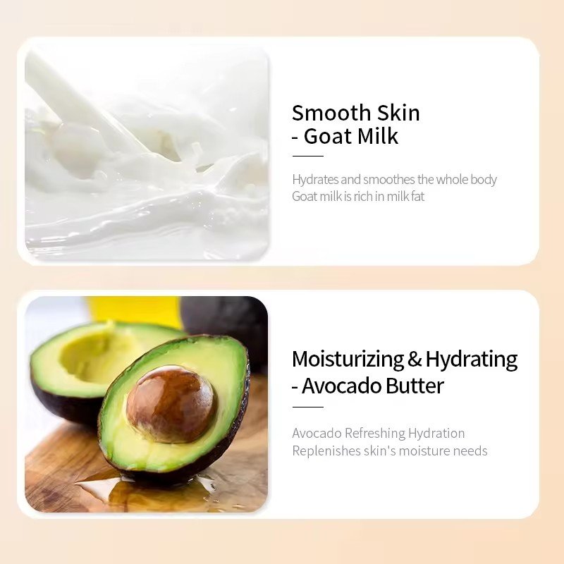 Private Label Best Selling 7 Day Pressure Relieving Skin Moisturizing Whitening Goat's Milk Tender And Smooth Body Lotion