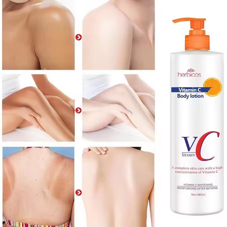 Private label Body Lotion Bulk Korean Skin Care Fast Whithening Vitamin C Orange Bath And Body Lotion