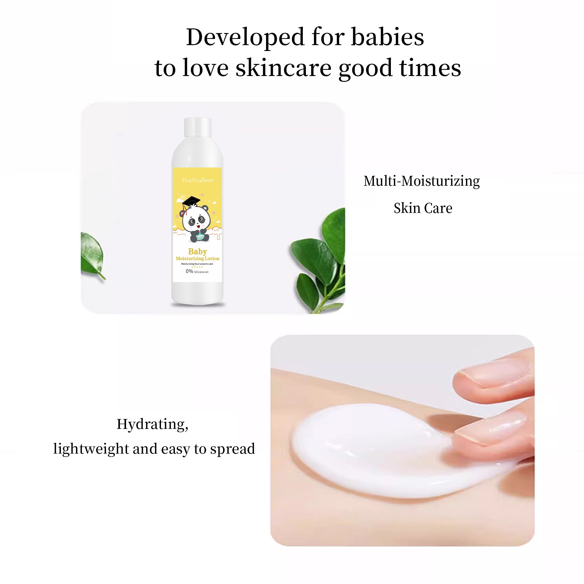 Private label baby body lotion moisturizer Applicable to For Dry Skin Baby Natural Skin Care Daily moisturizing