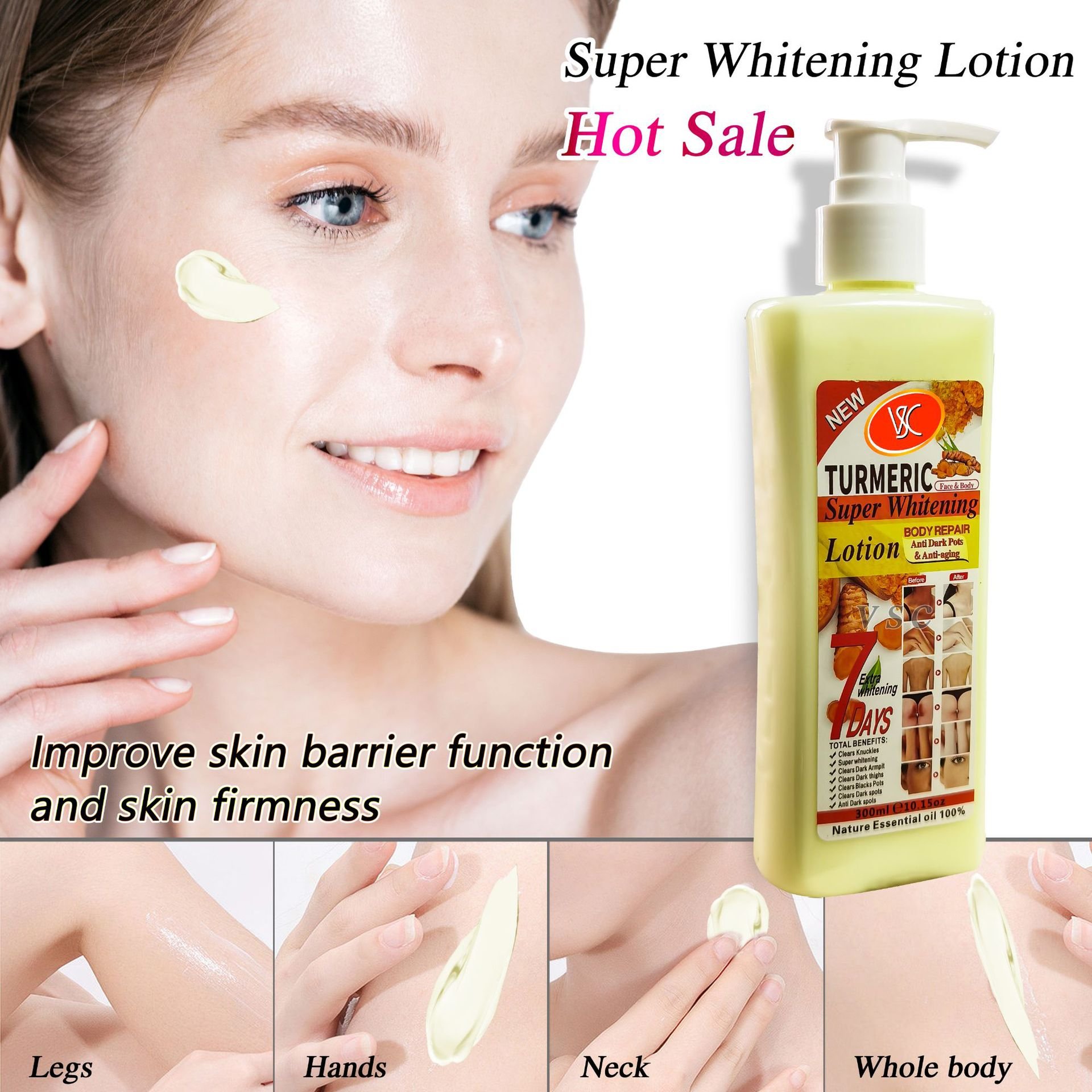 Moisturizing Fragrance Turmeric Body Lotion Hydrating Moisturizing Refreshing Brightening Body Lotion Bath Lotion