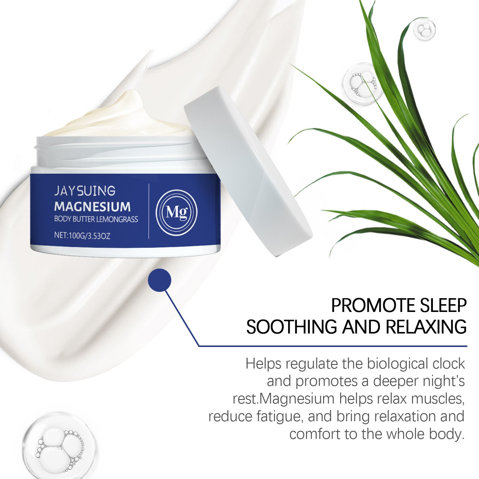 Moisturizing and Moisturizing Night Care Skin Body Lotion Lemon Grass Magnesium Body Lotion
