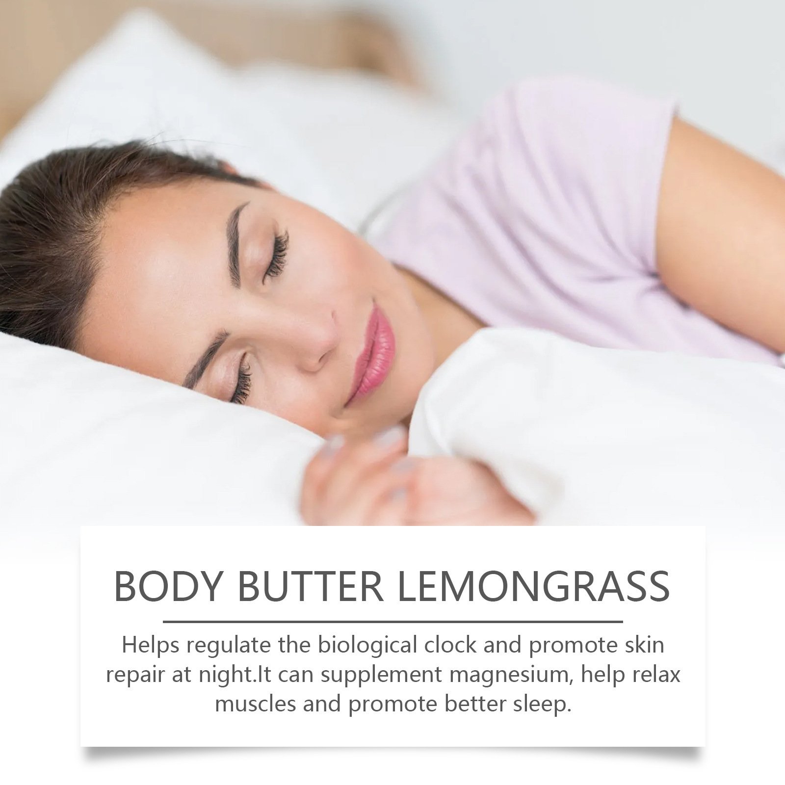 Moisturizing and Moisturizing Night Care Skin Body Lotion Lemon Grass Magnesium Body Lotion