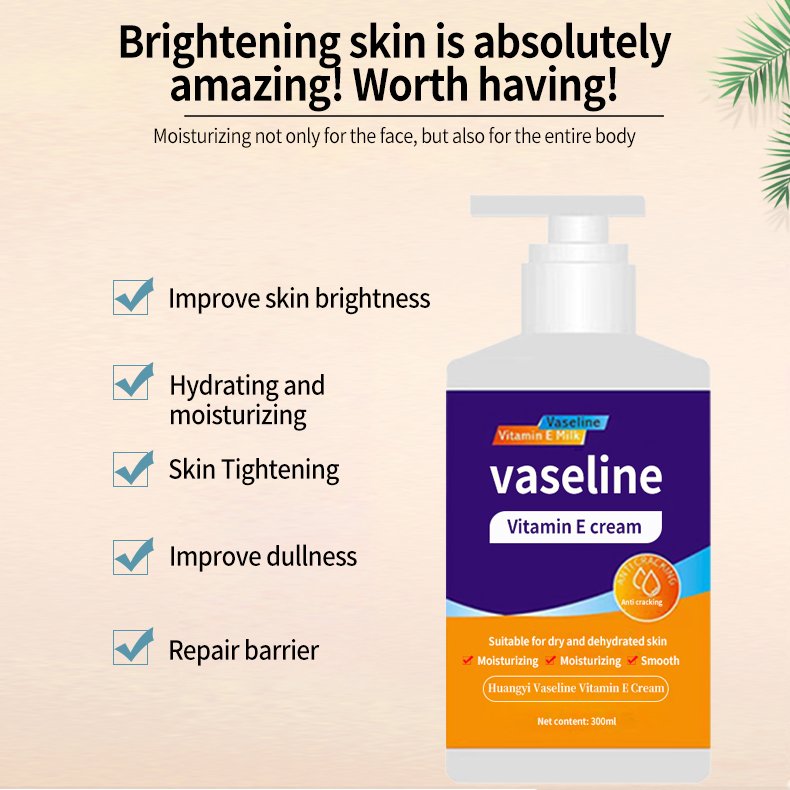 Vaseline Vitamin E Body Lotion 300ML Bestseller Adults Female Moisturizing Whitening Lotion Mongo Papaya Body Lotion OEM/ODM