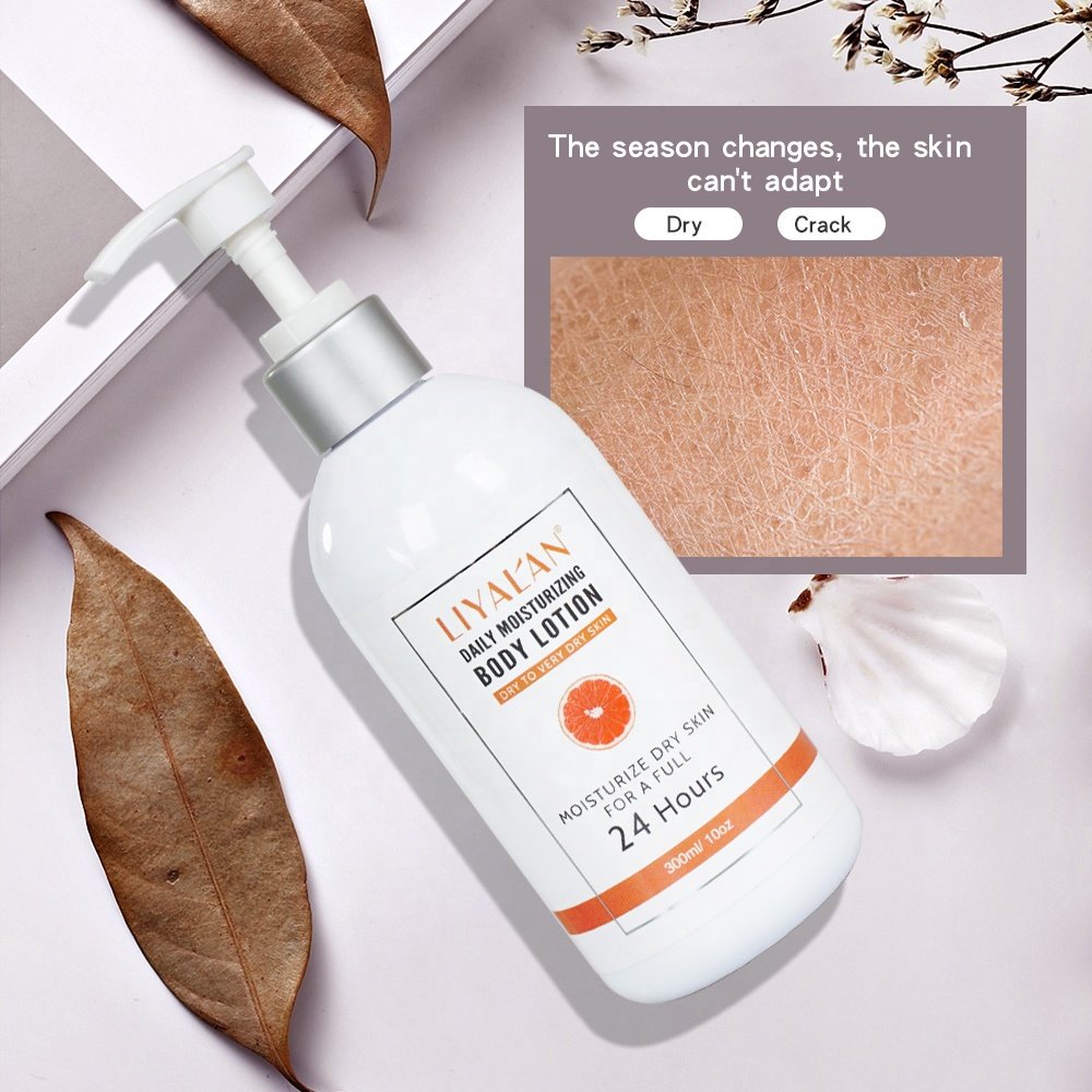 Private Label Vegan Daily Dry Skin Hydrating Nourishing Moisturizing Body Lotion with Hyaluronic Acid