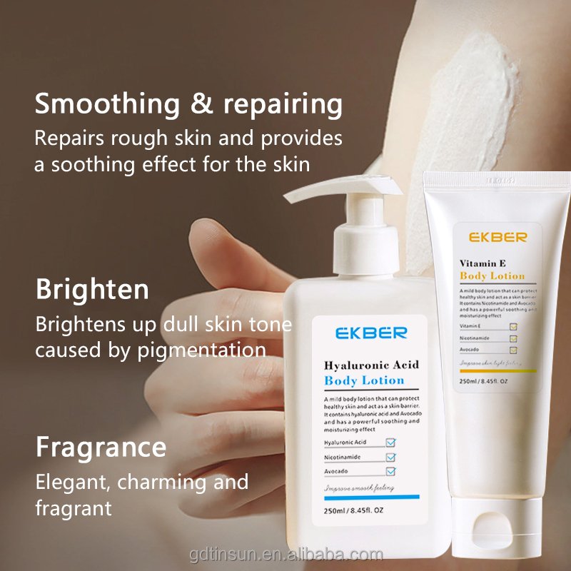 Wholesale EKBER High Quality Vitamin E Body Cream Dry Skin Deep Nourishing Repairing and Moisturizing Body Lotion