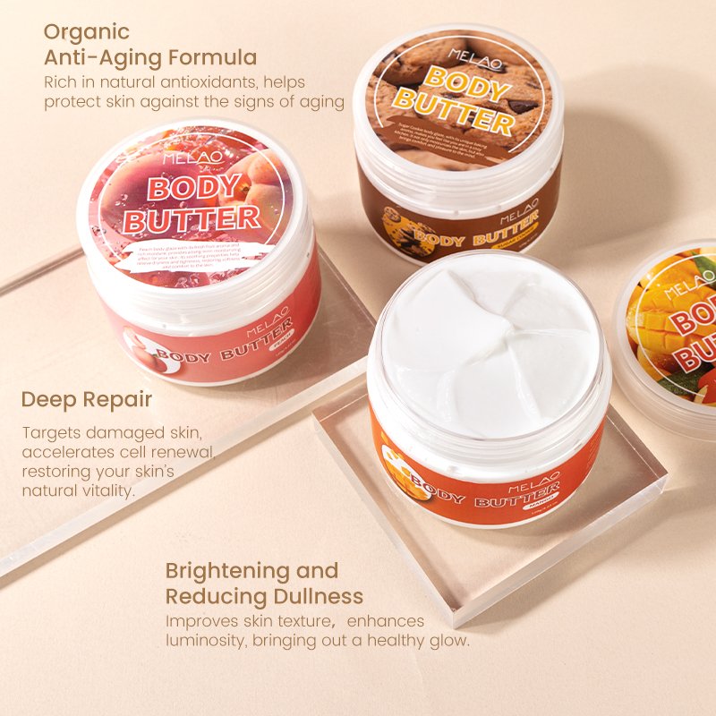 Custom Private Label Long-Lasting Hydrating Moisturize Nourishing Essential Body Care Coco Butter Body Lotion Wipped Body Butter