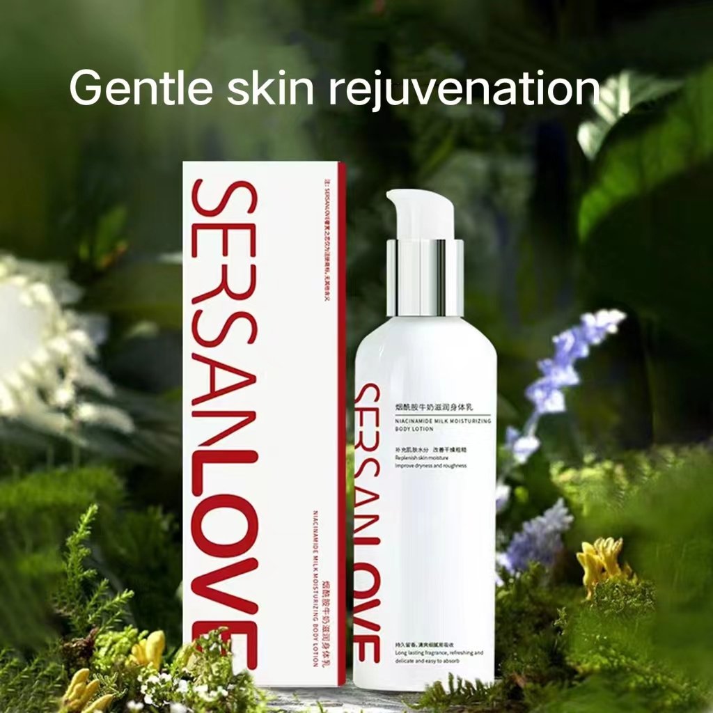 Private Label Organic Nicotinamide Milk Body Lotion Whitening Nourishing For Winter Dry Skin Hand Bodi Care Cream Lotion