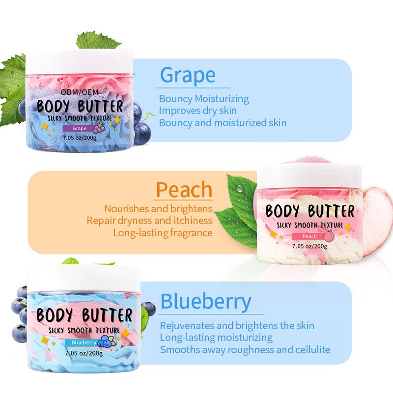Custom Skin Smooth Nourishing Hydrating Lotion Rainbow Vegan Organic body butter glaze