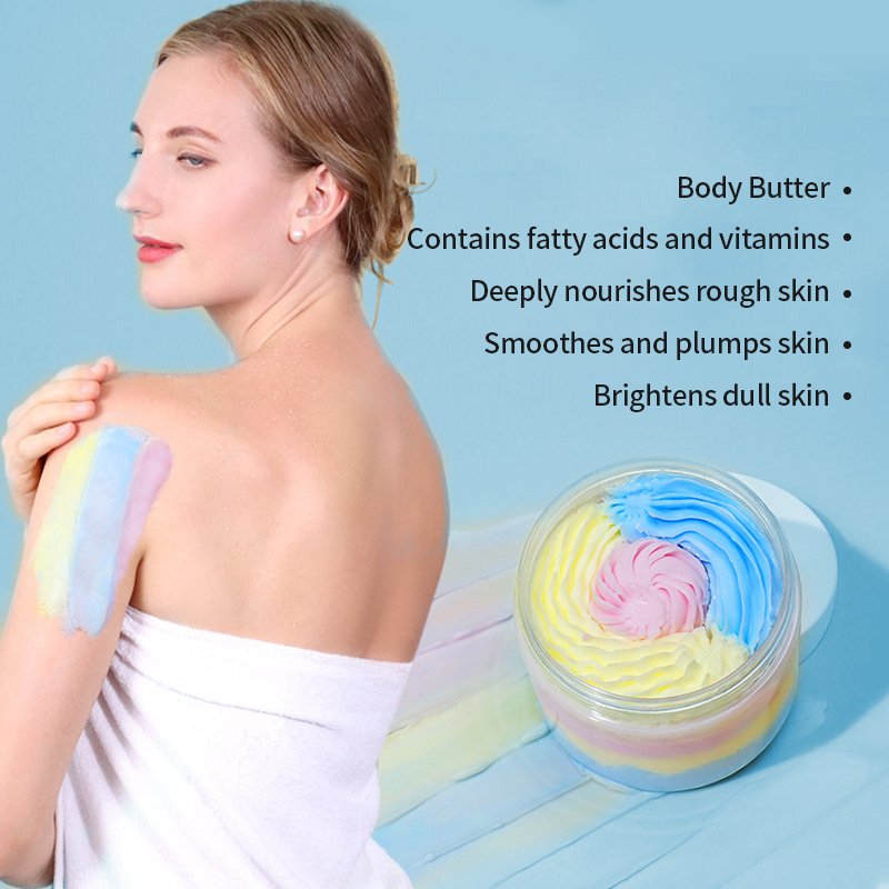 Custom Skin Smooth Nourishing Hydrating Lotion Rainbow Vegan Organic body butter glaze