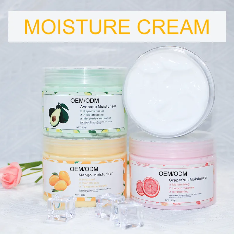 OEM Wholesale Natural Skin Whitening Body Lotion Avocado Body Cream Organic Whipped Shea Butter Moisturizing Brightening Cream