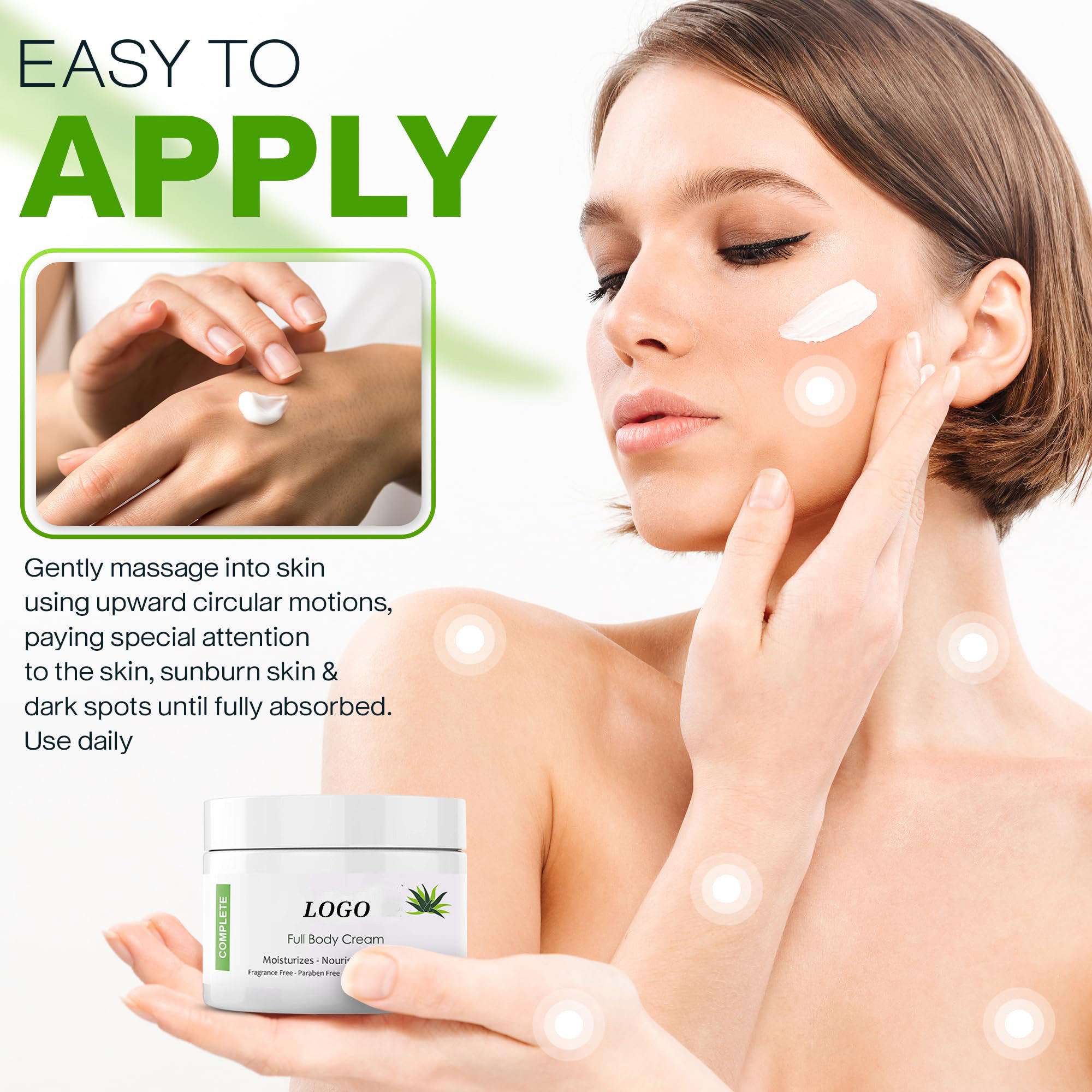 BLIW Private Label Beauty Natural Organic Moisturizing Nourishing Repairing Aloe Vera Skin Care Full Body Cream