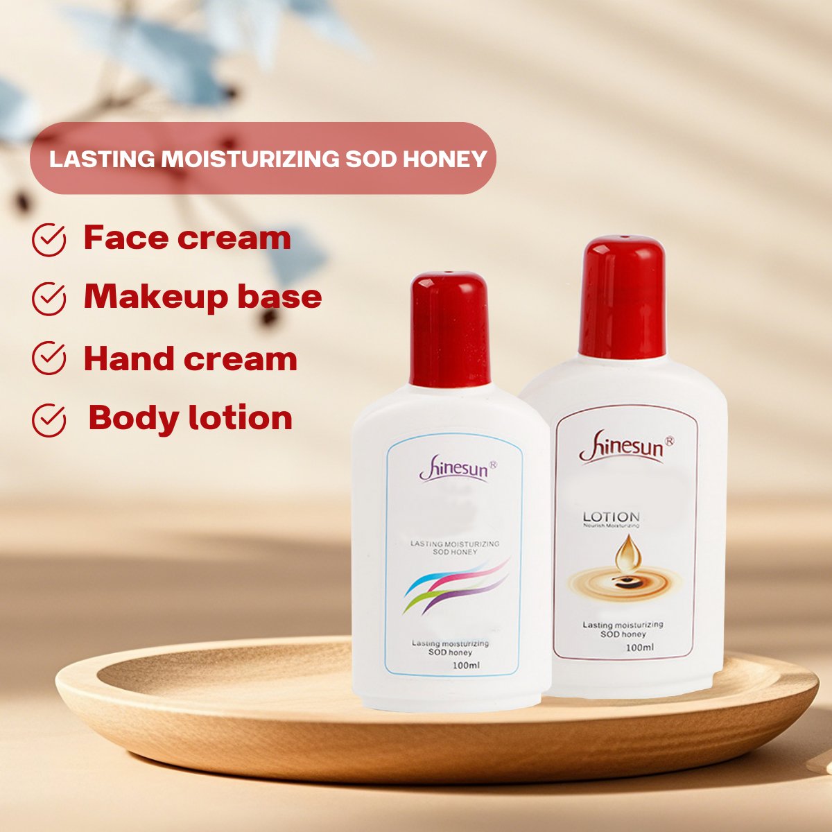 OEM/ODM SOD Honey Lotion Hand Foot Brightening Exfoliation Deep Moisturizing Body Lotion Moisturizing Cream