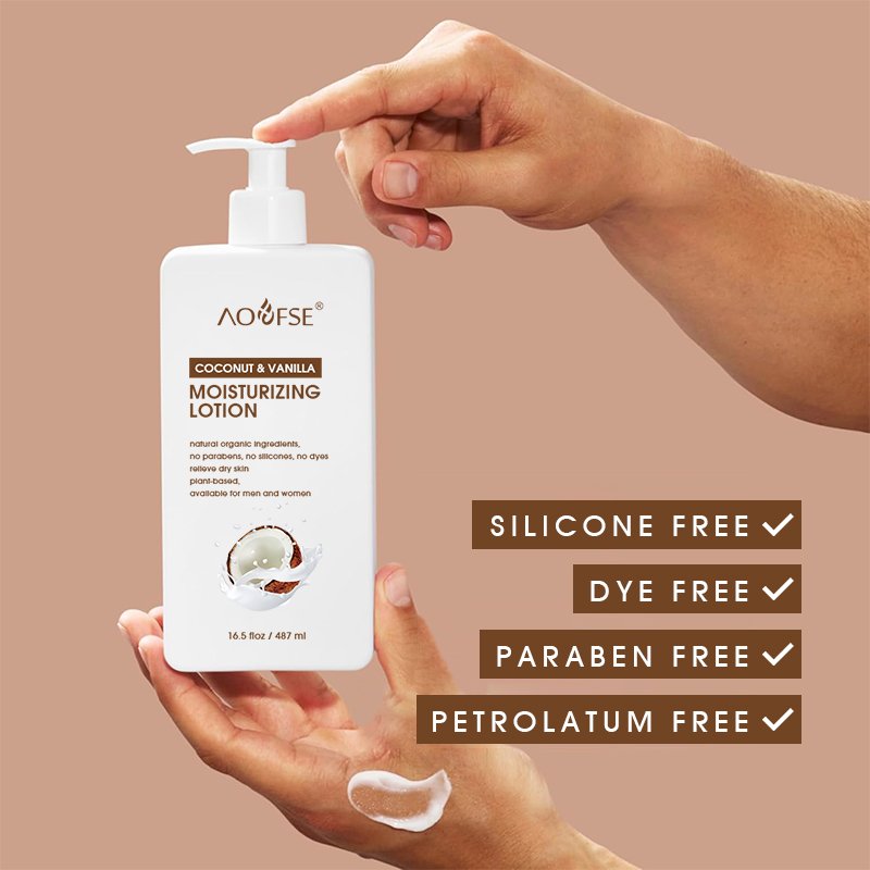 oem natural coconut vanilla hydrating body milk deep moisturizing body lotion for women and men