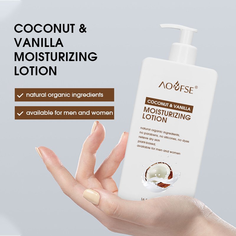 oem natural coconut vanilla hydrating body milk deep moisturizing body lotion for women and men