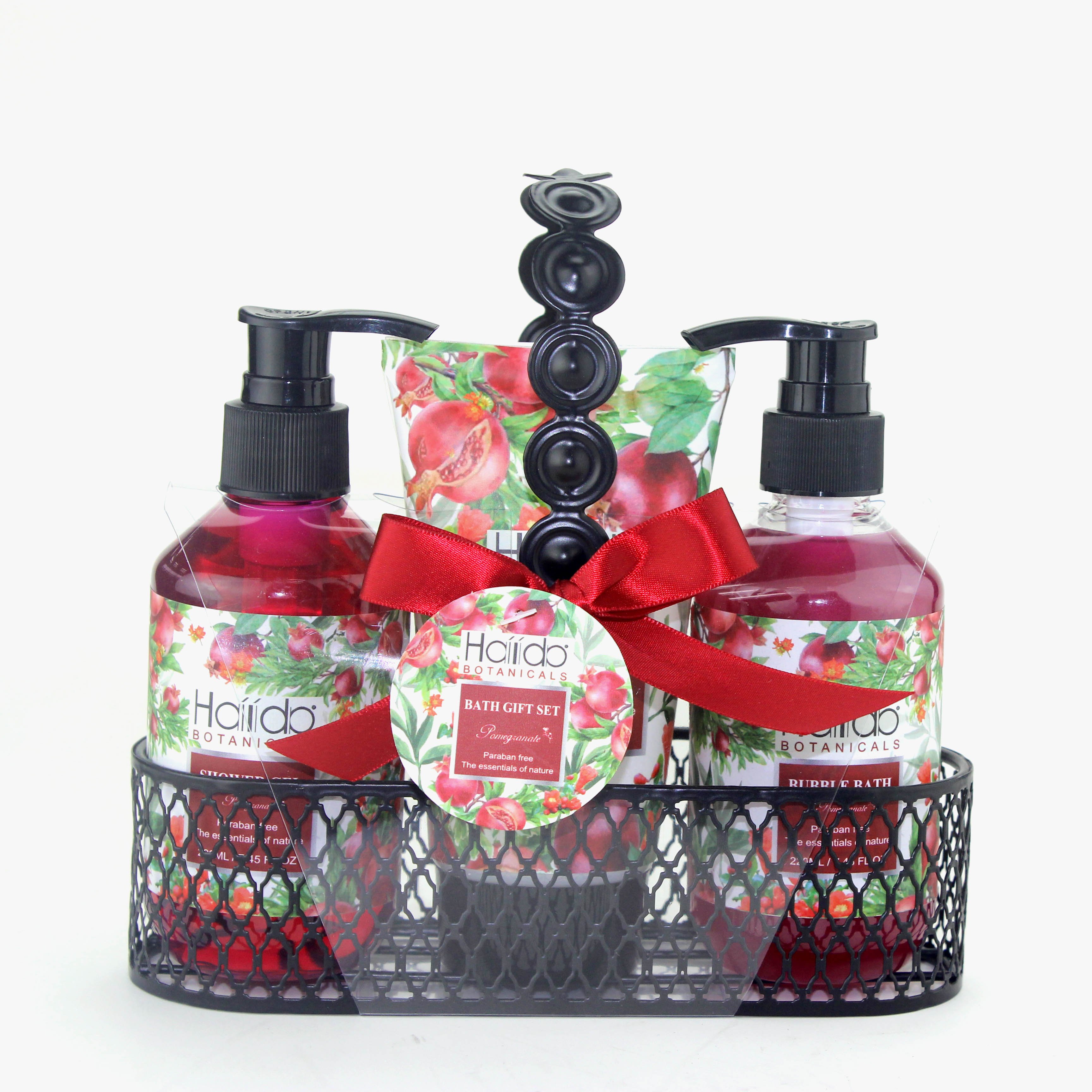 OEM customizable color wholesale all natural material shower gel body lotion and shampoo bath gift set