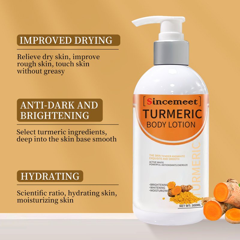 Custom Fragrance Black Skin Brightening Spot Removal Lightening Dark Skin Bleaching Cream Turmeric Body Whitening Lotion