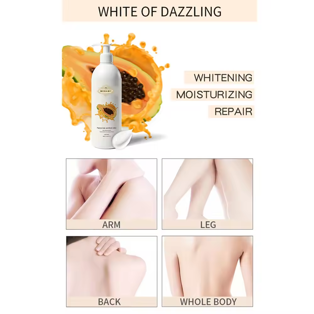 Private Label Papaya Whitening Body Lotion Kojic Acid Cream Glycerin Moisturizer Organic Papaya Kojic Acid Body Lotion