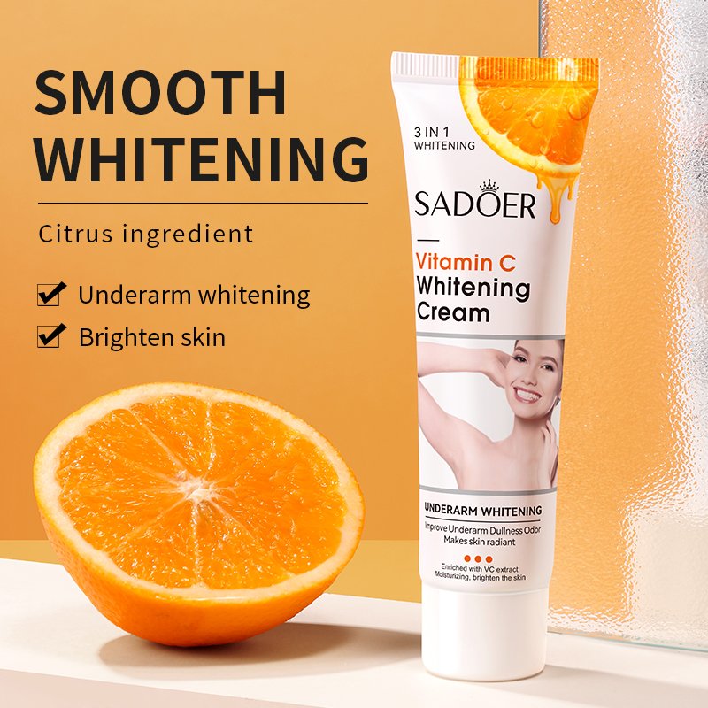 SADOER 50g Body Whitening Cream For Sensitive Area Underarm Skin Whitening Moisturizing Cream For Neck and Knees Private Parts