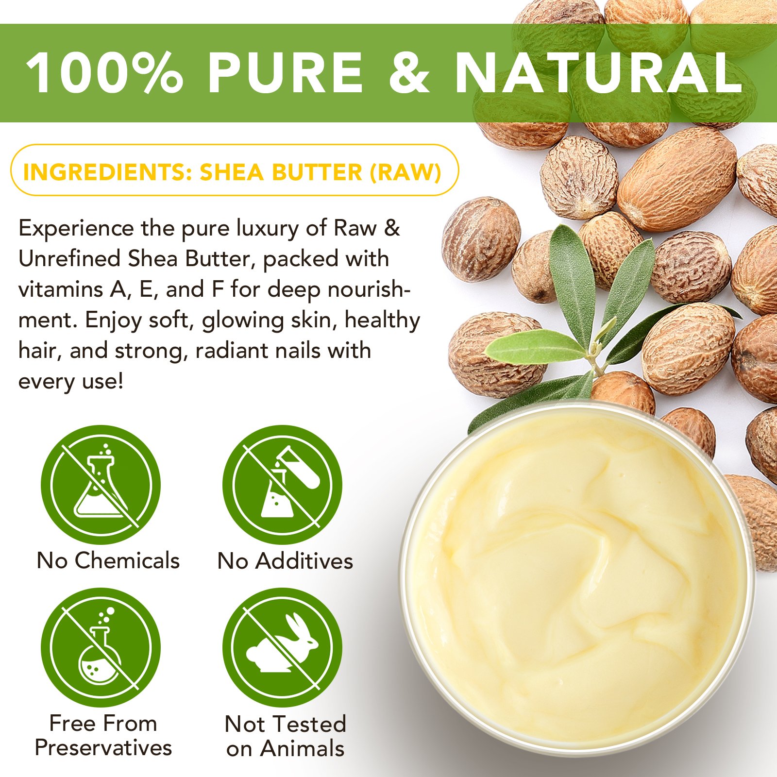 Custom Hair Skin Care Products 220g Private Label Cosmetics African Unrefined Shea Butter Raw Lotion for the Body and Face