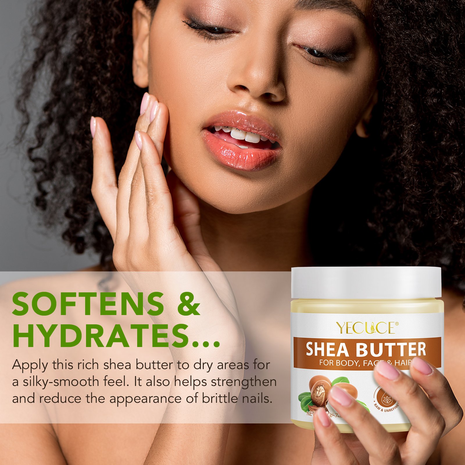 Custom Hair Skin Care Products 220g Private Label Cosmetics African Unrefined Shea Butter Raw Lotion for the Body and Face