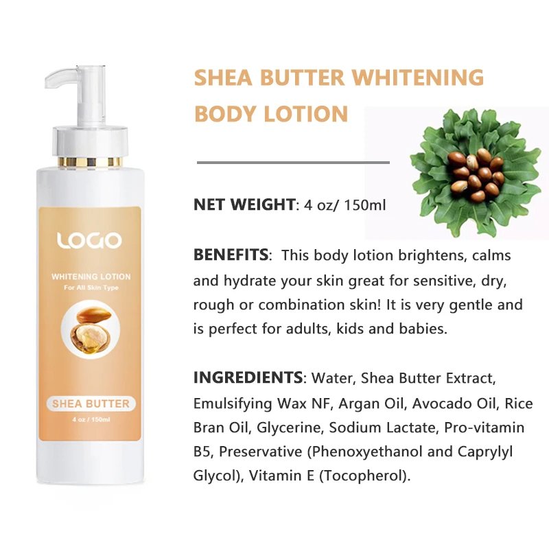 OEM Moisturizing Body Lotion Natural Organic Coconut Vitamin E Moisturizing Body Lotion