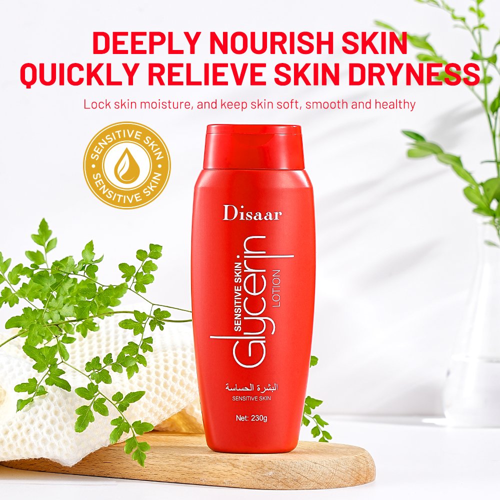 Disaar Good 230g Glycerin Body Lotion Pour Le Corps For Sensitive Skin Women With Shea Butter And Oat Extract Can Custom Logo