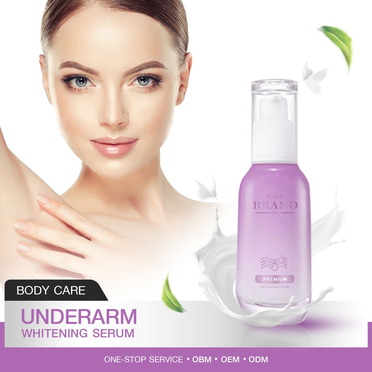 Best Seller OEM Underarm Whitening Serum Body Care Lotion for Effective Whitening and Brightening Made in Thailand
