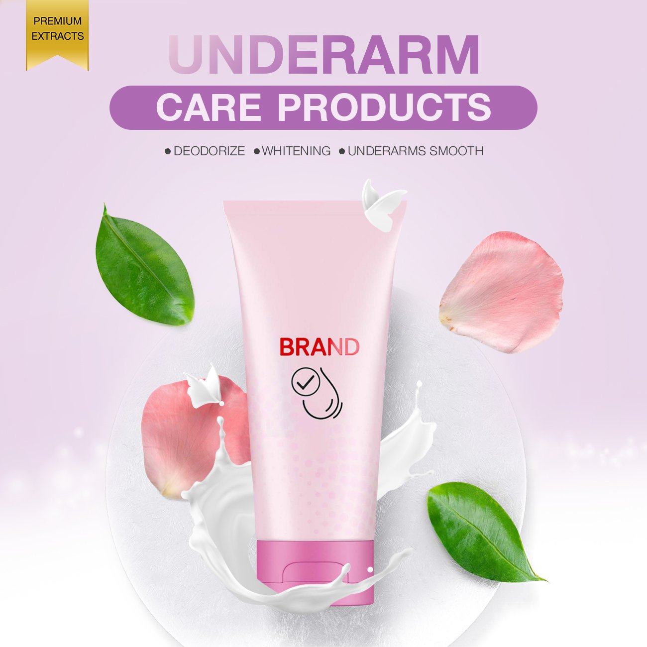Best Seller OEM Underarm Whitening Serum Body Care Lotion for Effective Whitening and Brightening Made in Thailand