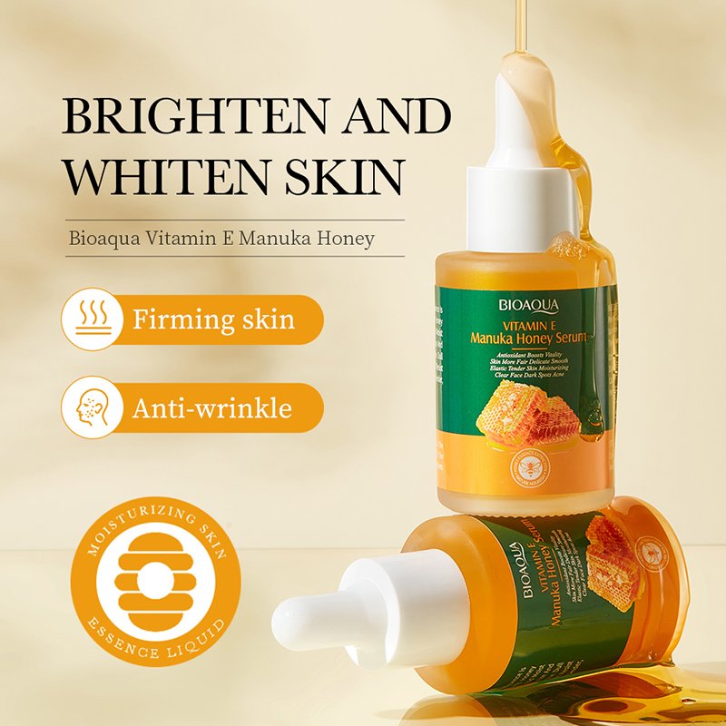 BIOAQUA Natural Honey Vitamin E Face Skincare Kit Moisturizing Firming Serum Brightening Rejuvenation Cosmetics Skin Care Set