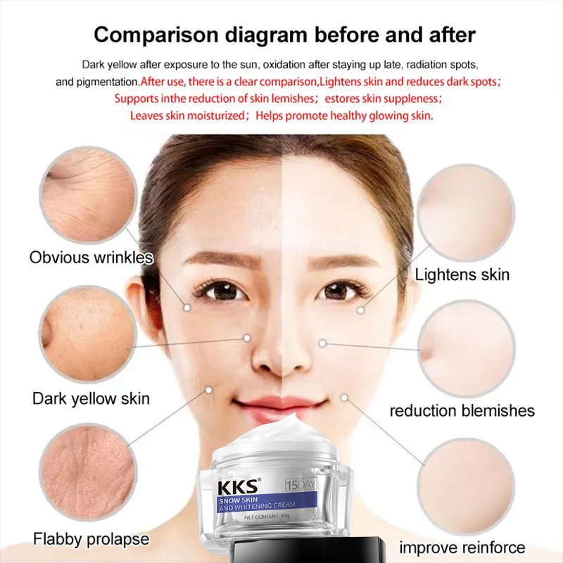 Skin whitening face night cream for sensitive skin Strong Lightening Bleaching Face Cream Body Dark Skin 15 Days Whitening Cream