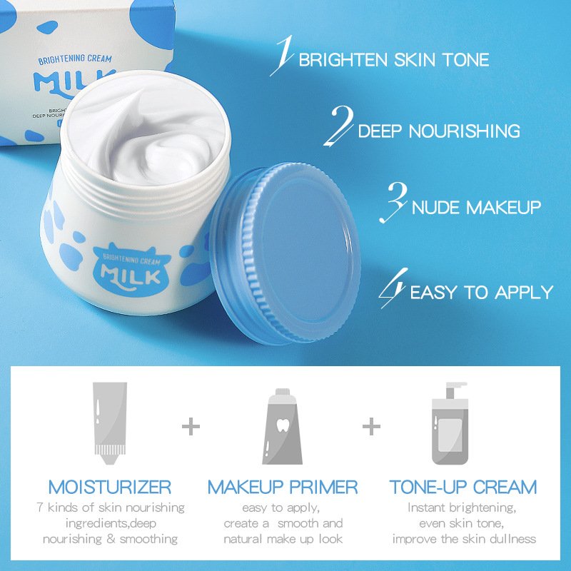 Milk Whitening Face Cream Organic Korean Style 55g Facial Moisturize rWhitening Skin Care Beauty Face Cream