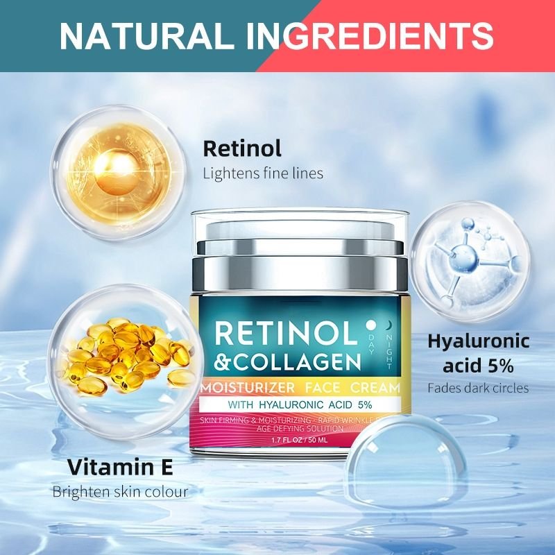 factory custom antiaging retinol collagen vitamin E facial cream moisturizer skin care skincare face cream