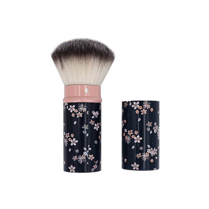 Customized Size Private Label Soft Hair Makeup Brush Single Retractable Portable Professional Travel Foundation Tool
