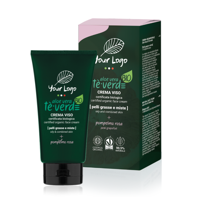 Best Quality Private Label Aloe Vera Grapefruit 50ml Organic Face Cream for Oily and Combination Skin