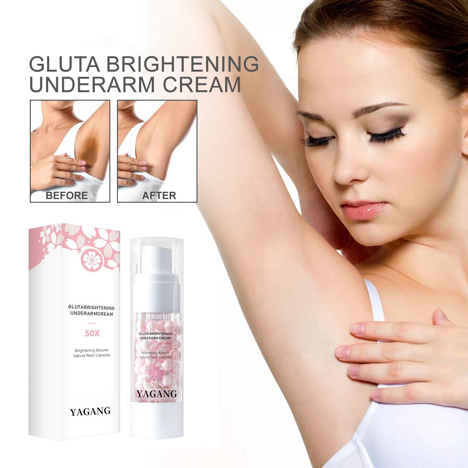 Brightening Whitening Vitamin C Anti Age Face Cream Dark Spots Remover Gluta Organic Whitening Cream for Face And Body
