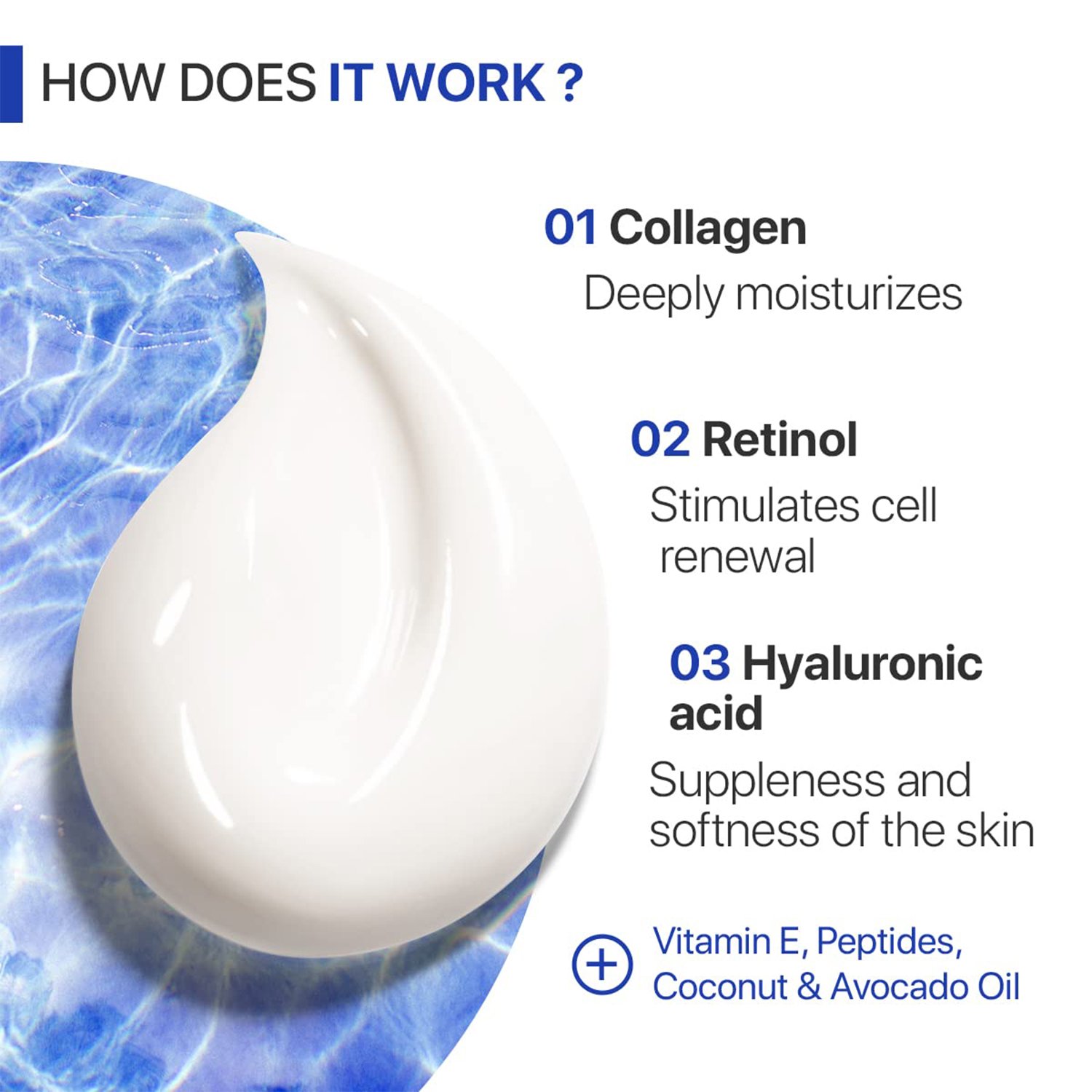 OEM Collagen Cream Face With Retinol And Hyaluronic Acid Hydrating Face Lotion Moisturizing Cream Niacinamide Reduce Wrinkles