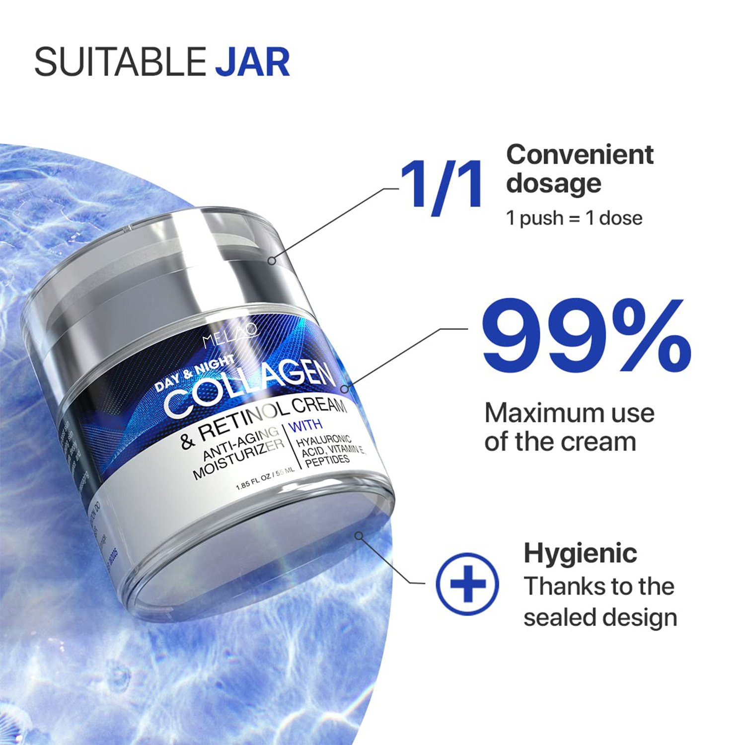 OEM Collagen Cream Face With Retinol And Hyaluronic Acid Hydrating Face Lotion Moisturizing Cream Niacinamide Reduce Wrinkles