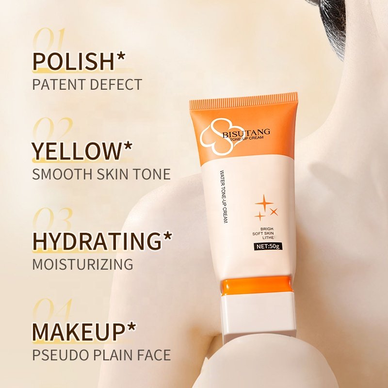 3 in 1 Tone-Up Cream Skin Brightening Skin Tone Makeup Base Natural Nude Makeup Rejuvenating Separation Tone-Up face Cream
