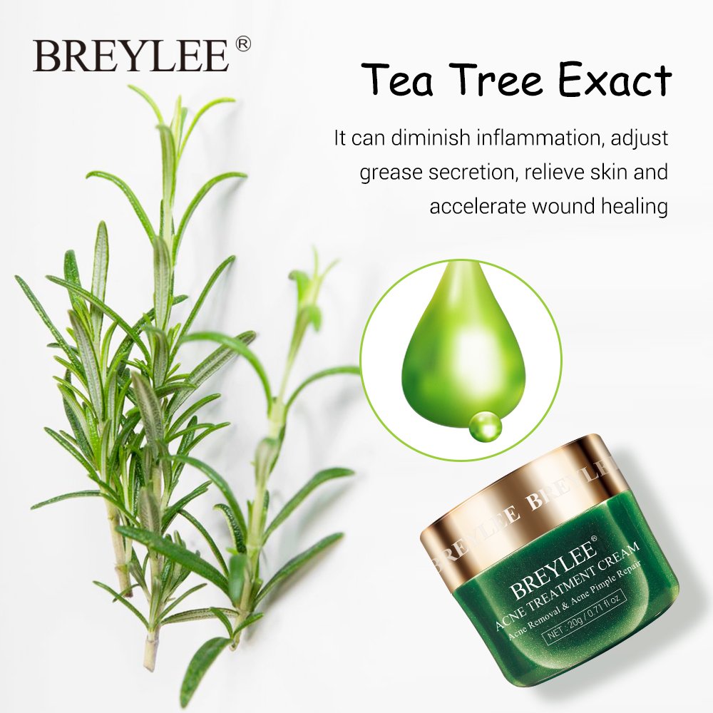 BREYLEE Skin Repair Moisturising Cream Tea Tree Oil Acne Face Cream 20g Moisturizing Repairing Essence Cream
