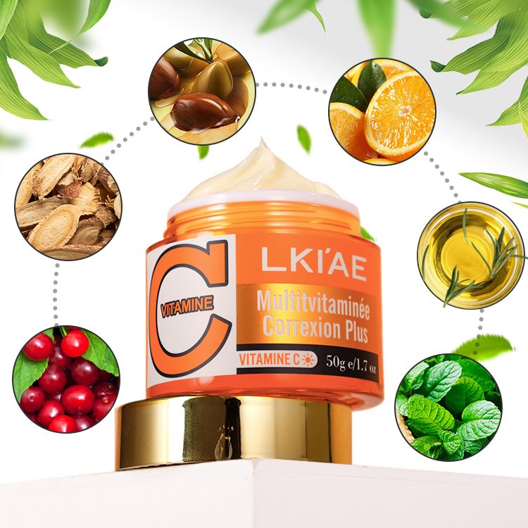 Private label wholesale Vitamin C&A cream 2pcs anti aging acne moisturizer skin care whitening multivitamin face cream