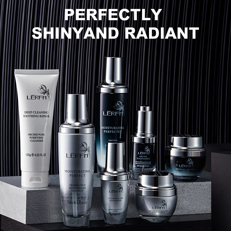 Hot Sales Orchid Perfect Anti-aging Moisturizing Seven-Piece Set Lotion Serum Eye Cream Skin Face Care Kit