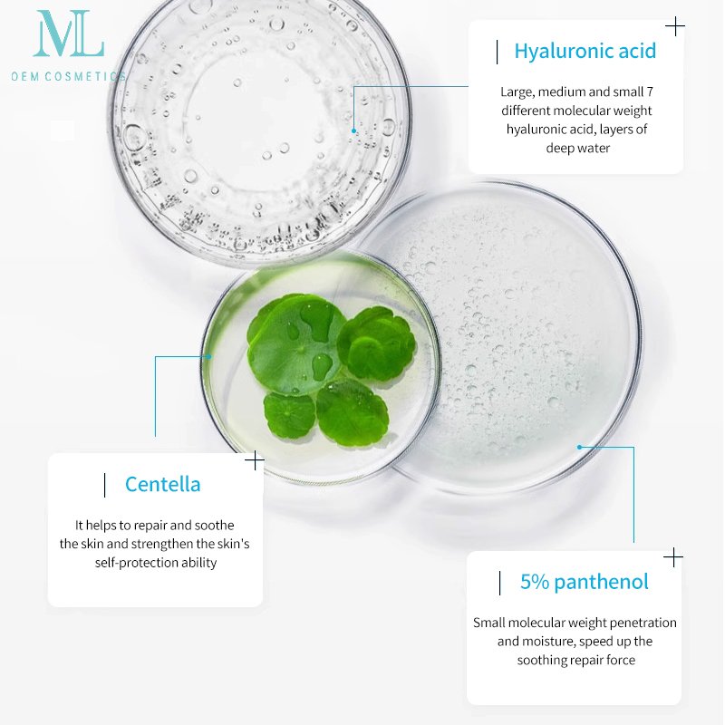 Custom Logo Centella Fatty Acid Repair Skin Barrier Face Cream Lotion Hyaluronic Acid Cream for Sensitive Skin